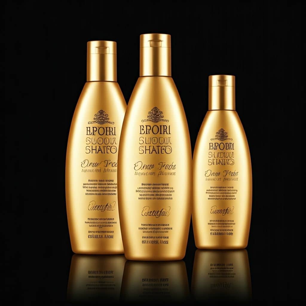 Botellas de shampoo profesional